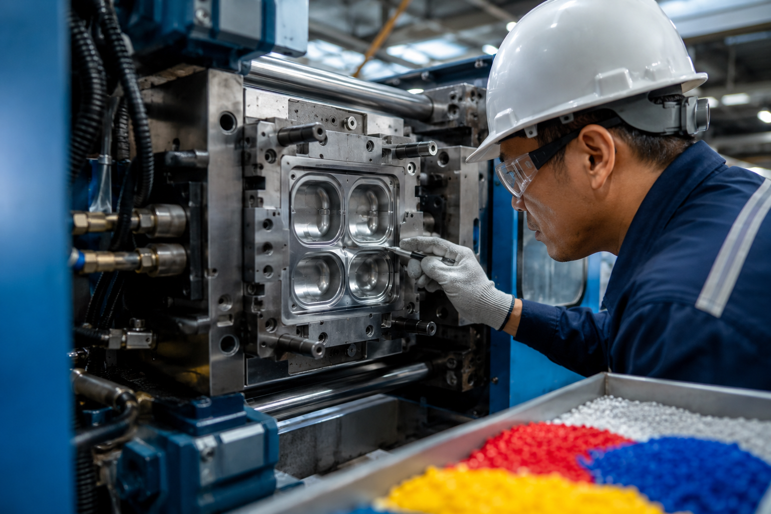 Custom plastic injection mold production line for OEM and ODM tableware manufacturing